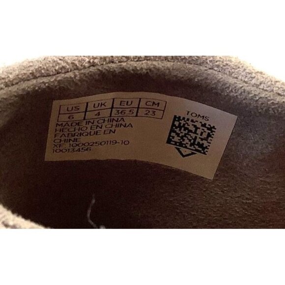 Toms Womens Espadrille Wedge Sandals Gray Suede Peep Toe Size 6 - Picture 8 of 8